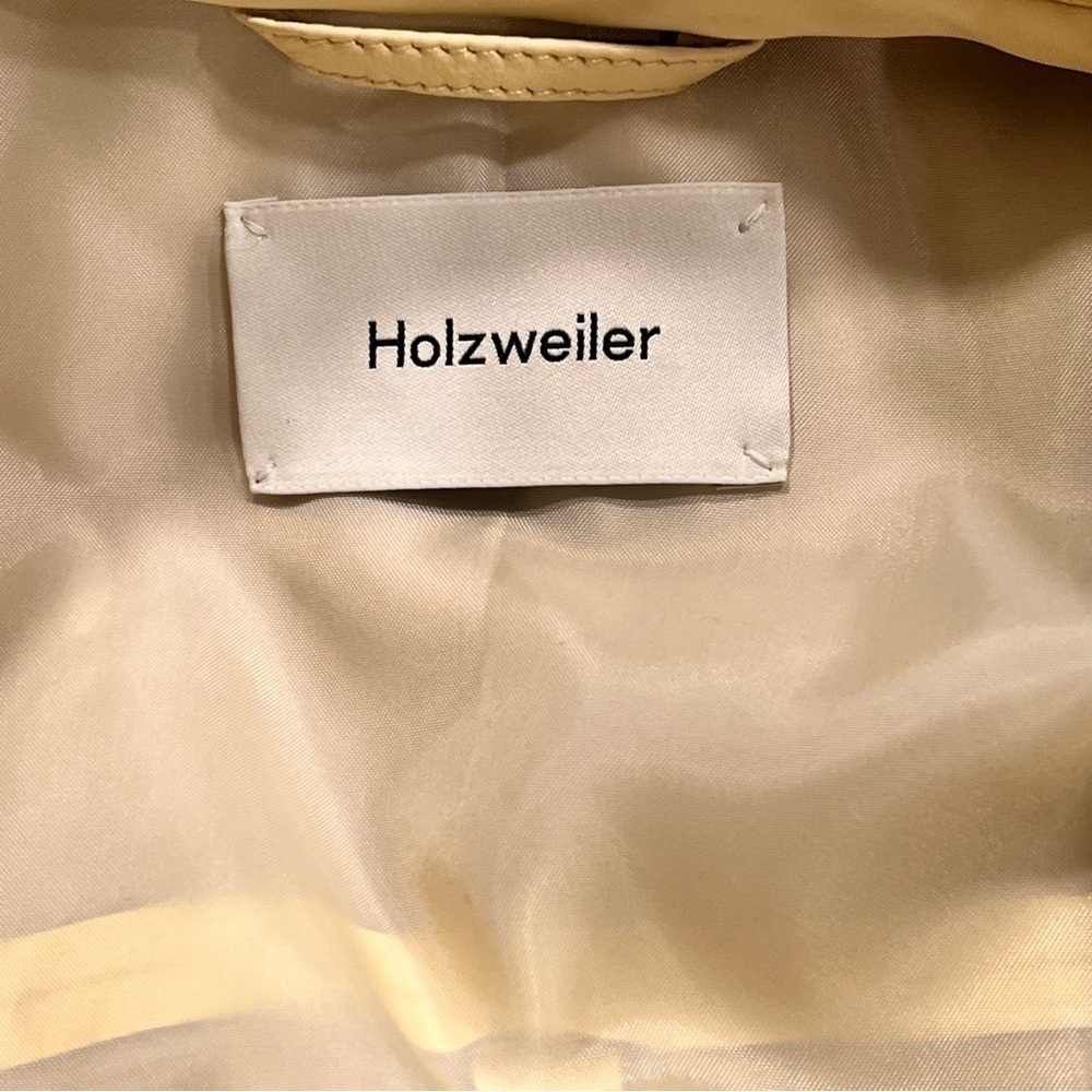 Holzweiler Flora Creamy Yellow Leather Jacket Sz-M - Picture 9 of 12